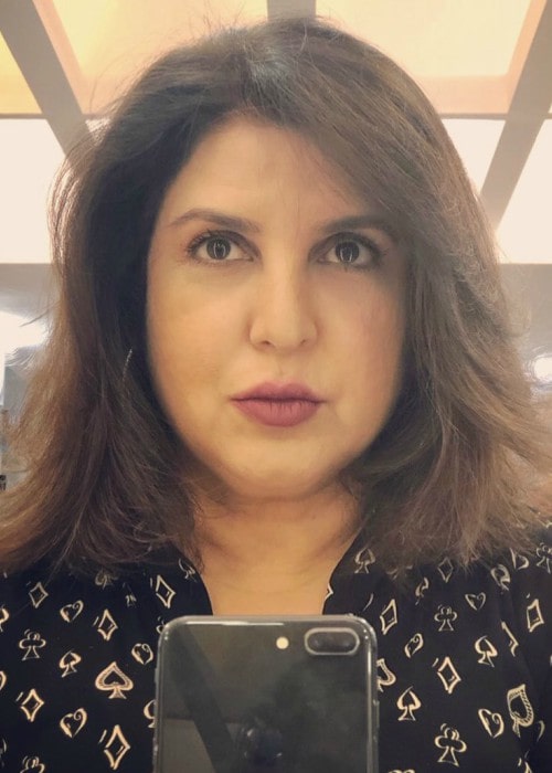 Farah Khan in an Instagram selfie as seen in May 2019