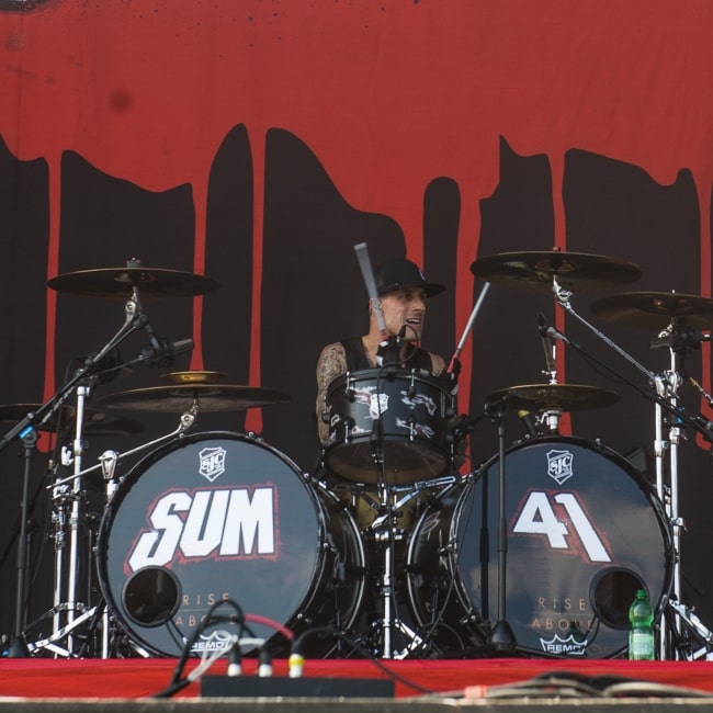 Frank Zummo as seen in a picture taken during the Rock im Park 2017 concert on the Zepplin Stage on June 2