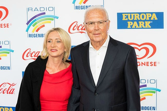 Franz Beckenbauer and Heidi Beckenbauer as seen in April 2019