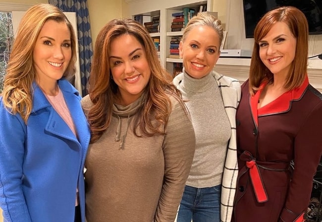 From Left to Right - Carly Craig, Katy Mixon, Barret Swatek, and Sara Rue posing for a picture in January 2020