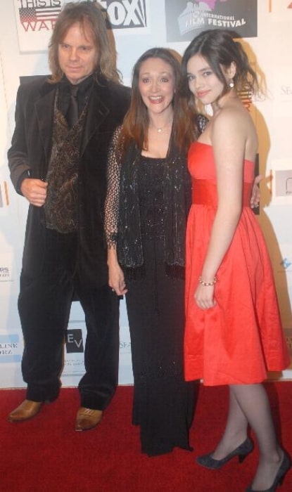 From Left to Right - David Eisley, Olivia Hussey, and India Eisley at Cinema City Film Festival in March 2008