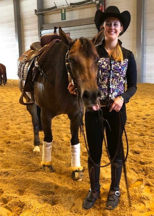 Gina Schumacher as seen while posing for a picture in Gent, Belgium in February 2019