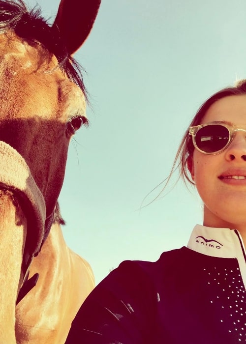 Gina Schumacher as seen while taking a selfie at Arezzo Equestrian Center in April 2017