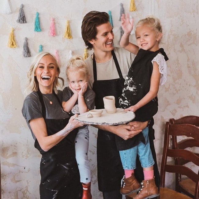 Hailey Devine with her family as seen in January 2020