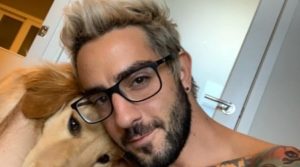 Jack Barakat with his pet dog