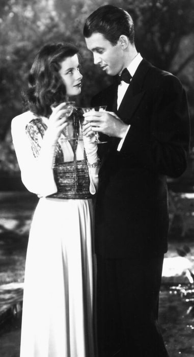 James Stewart as seen with Katharine Hepburn in 'The Philadelphia Story'