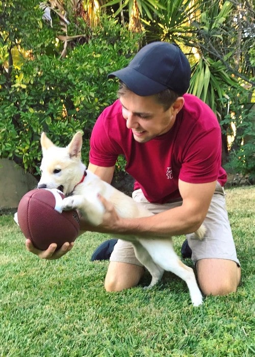 Jay Boice with his dog as seen in September 2017