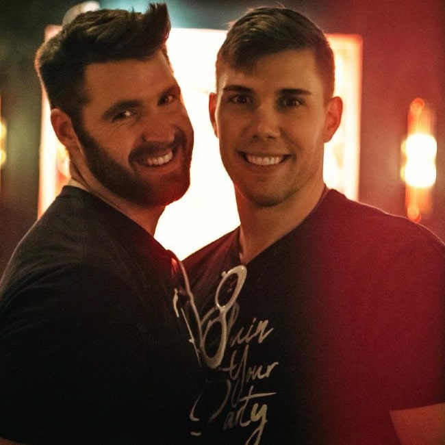 Jay Boice with his partner Joe Wegner as seen in February 2019