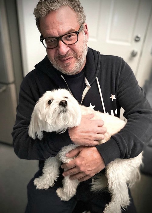 Jeff Garlin with his dog as seen in December 2019