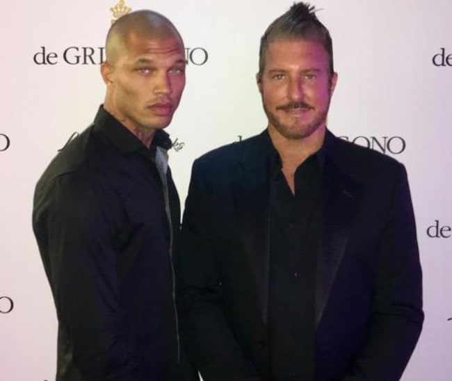 Jeremy Meeks (Left) and Jim Jordan posing for the camera at Cannes Film Festival 2017