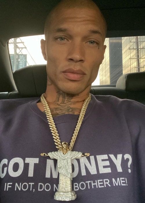 Jeremy Meeks as seen while taking a car selfie in Beverly Hills, California in December 2019