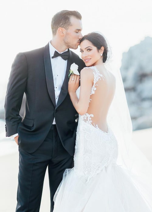 Jonelle Filigno and Russell Hopkins at their wedding in December 2016