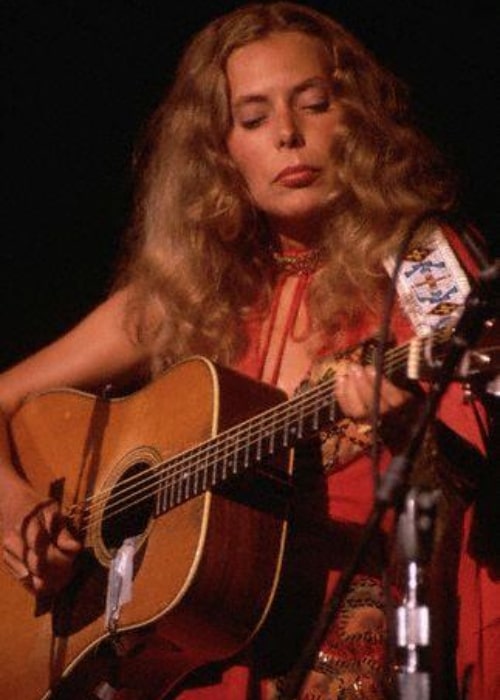 Joni Mitchell as seen in a picture taken in August 1974 in Los Angeles, California