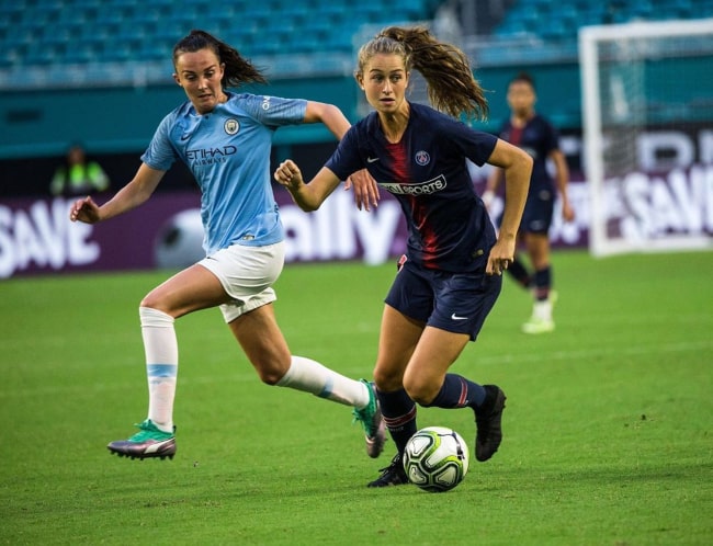 Jordyn Huitema during a match for French club PSG in May 2019