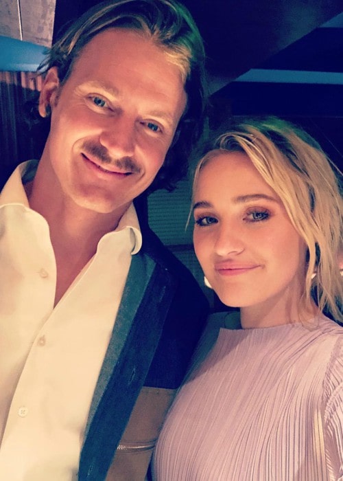 Josh Pence and AJ Michalka in a selfie as seen in July 2019