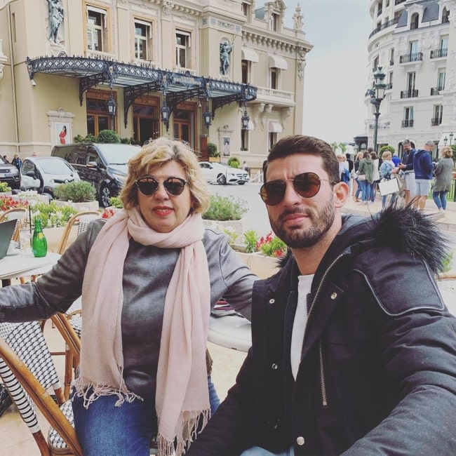 José María López as seen in a picture taken with his mother Mabel Vecchio in Monaco in May 2019