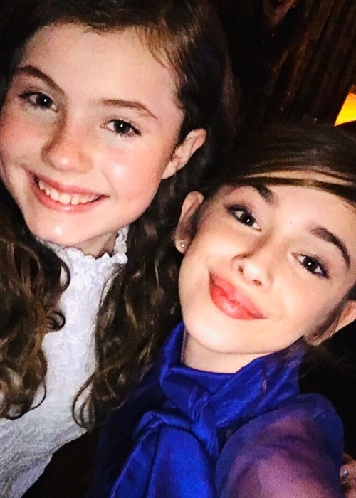 Julia Butters as seen in a selfie taken with actress Darby Camp at the Entertainment Weekly party in January 2020