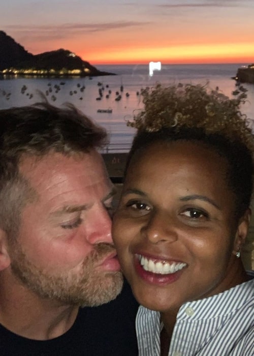 Karina LeBlanc as seen in a selfie taken with her husband Jason in August 2019