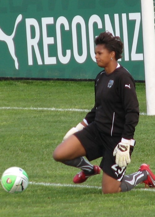 Karina LeBlanc of the WPS Philadelphia Independence in a picture taken on May 8, 2010