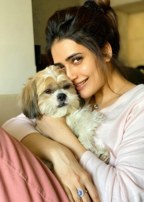 Karishma Tanna with her dog as seen in December 2019