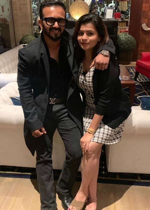 Kedar Jadhav and Snehal Jadhav as seen in January 2020