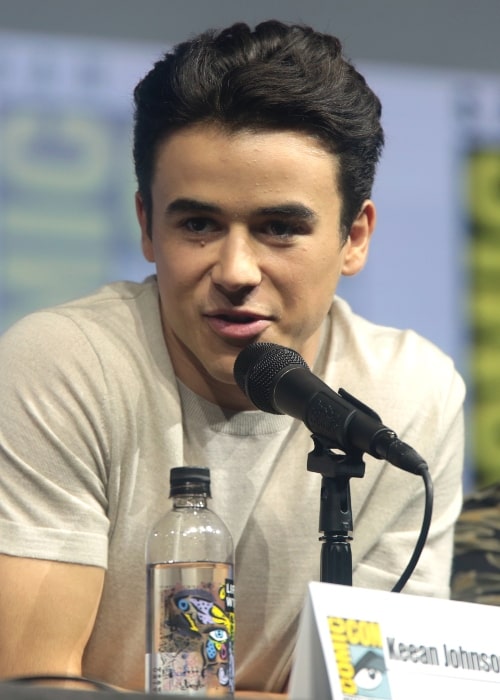 Keean Johnson as seen in a picture taken while speaking at the 2018 San Diego Comic-Con International in San Diego, California