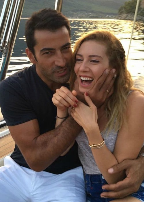 Kenan İmirzalıoğlu and Sinem Kobal as seen in December 2018