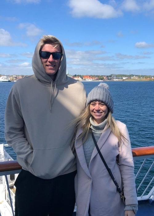 Kyle Jamieson as seen in a picture taken with Emma Hartland while on a cruise in Helsingborg, Sweden in May 2019