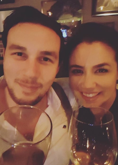 Luisa D'Oliveira as seen in a picture taken with her beau in Jez Bonham in February 2017