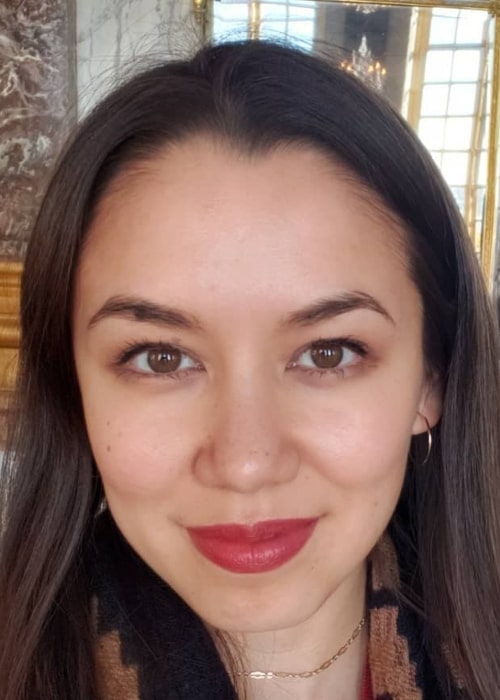 Luisa D'Oliveira as seen in a selfie taken at the Palace of Versailles in Versailles, France in February 2019