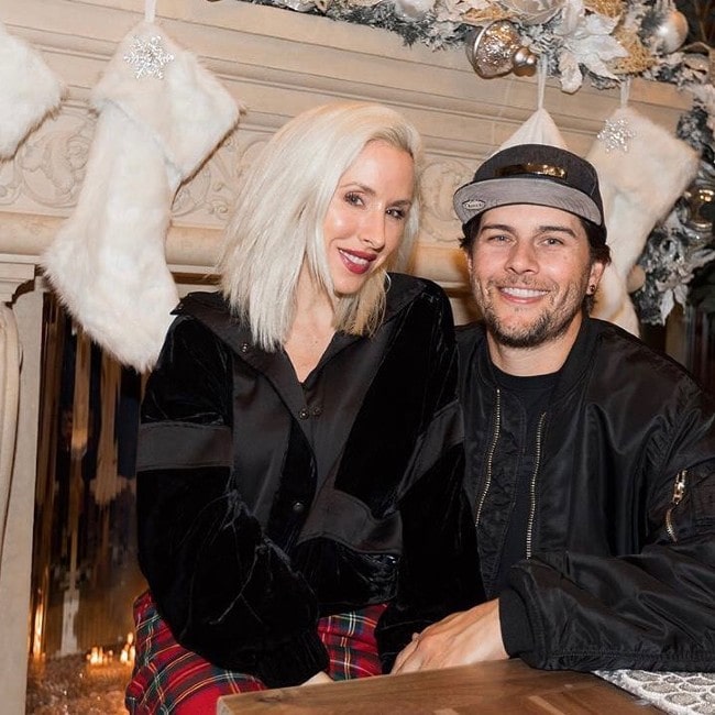 M. Shadows with his wife as seen in December 2018
