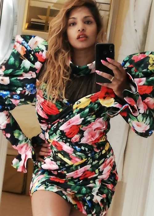 M.I.A. as seen while taking a mirror selfie in February 2020