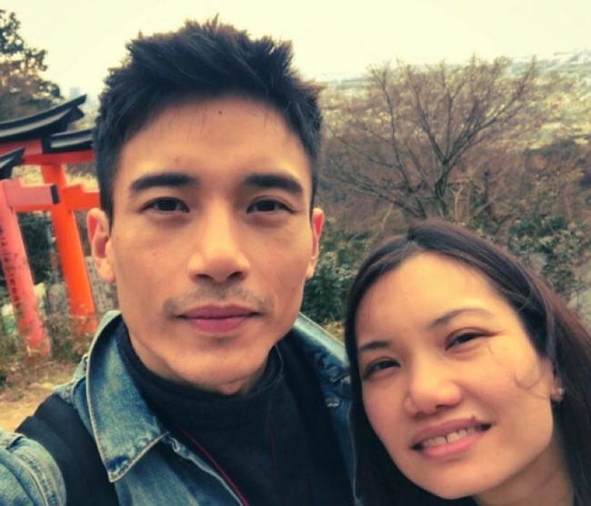 Manny Jacinto in a selfie alongside his sister in March 2017