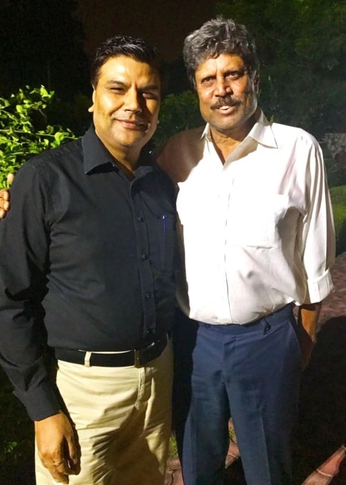 Manoj Tyagi as seen in a picture taken with Kapil Dev on August 18, 2017