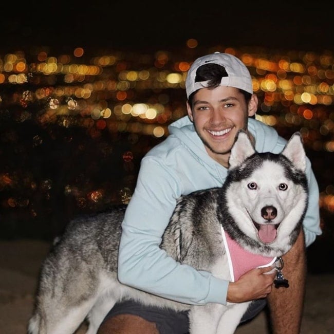 Matt Cornett as seen in a picture taken with his pet dog Kota in January 2020