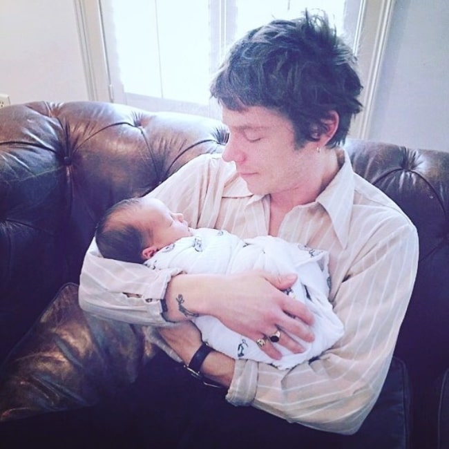 Matt Shultz with his god-daughter in August 2017