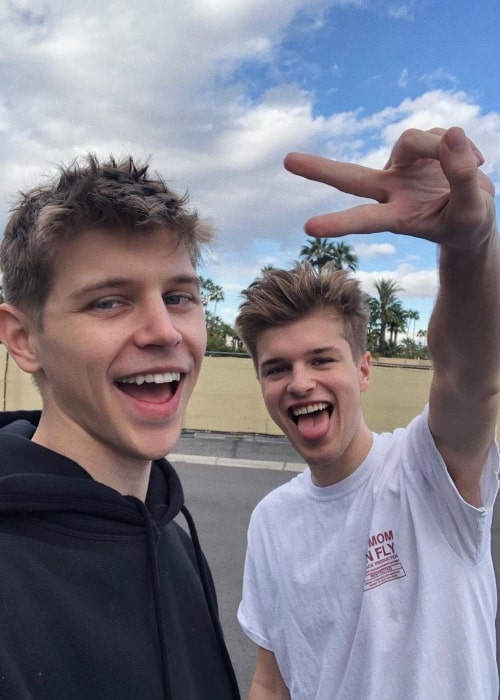 Matthieu Lange as seen in a selfie taken with his younger brother Alex Lange in December 2019