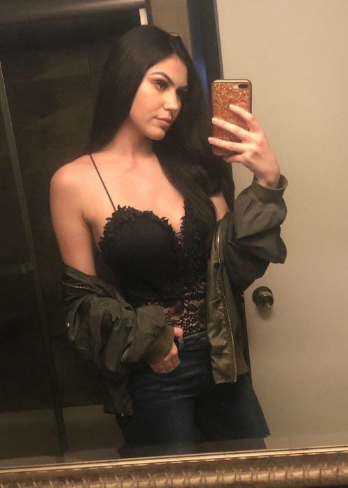 Mikaela Pascal in a selfie in January 2019