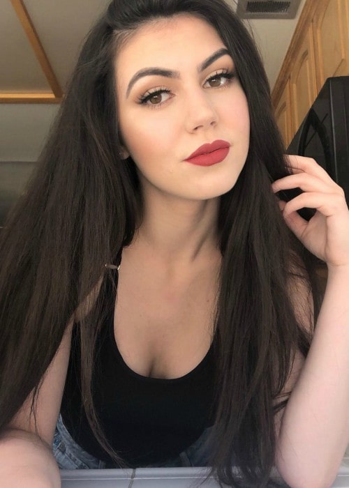 Mikaela Pascal in a selfie in July 2019