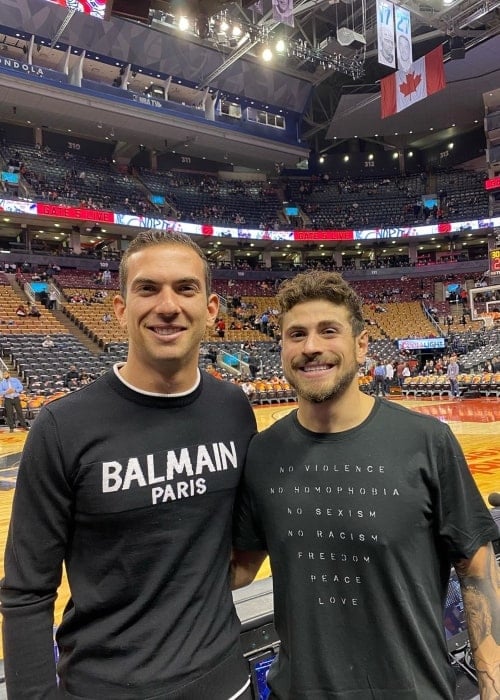 Nicholas Latifi and his brother Michael Latifi as seen in a picture taken at the Scotiabank Arena in Toronto, Canada in January 2019