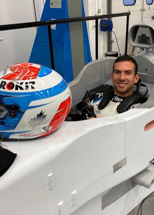 Nicholas Latifi as seen in a picture taken at the factory during the formation of his Formula One car seat for the Williams F1 Team in January 2020