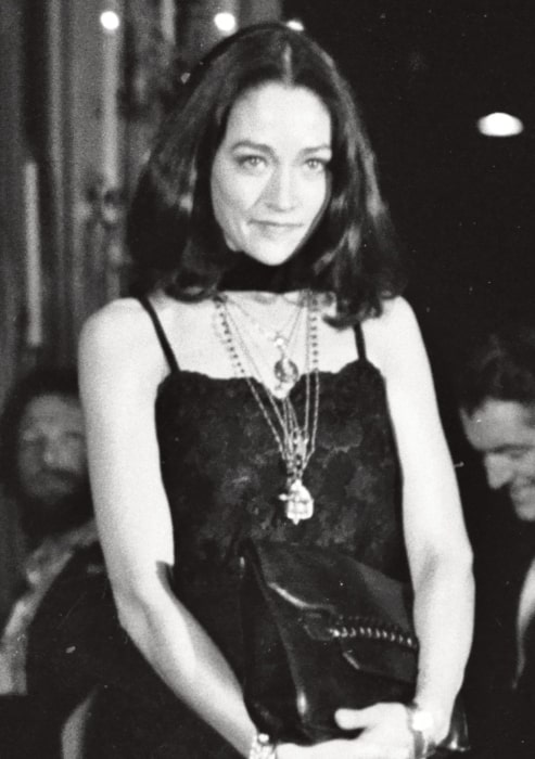 Olivia Hussey as seen in a black-and-white picture taken in 1979