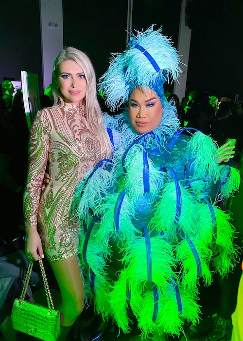 Olyasha with Patrick Starrr at Christian Cowan fashion show during NYFW 2020