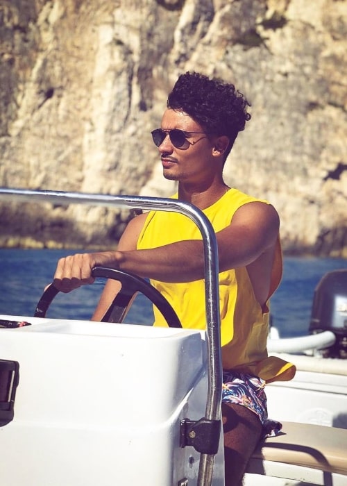 Pascal Wehrlein as seen in a picture taken while he was driving a speed boat in August 2019