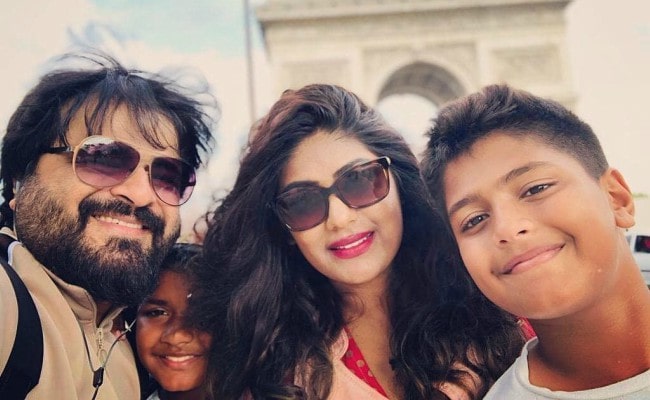 Pritam Chakraborty with his family as seen in August 2019