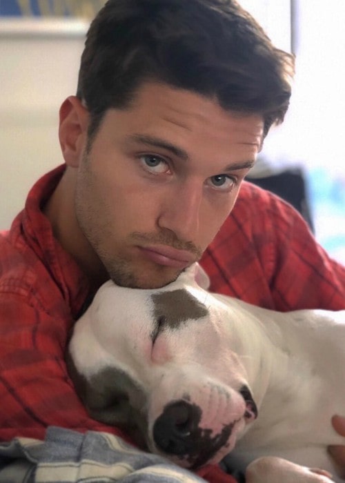 Ronen Rubinstein with his dog as seen in May 2019