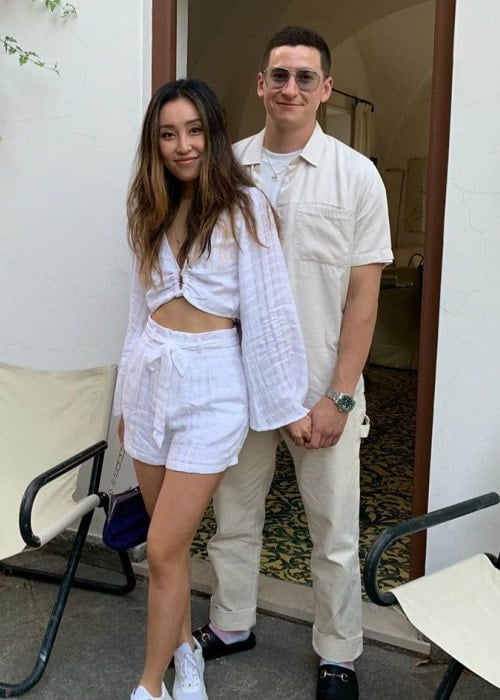 Sam Lerner and Olivia Sui as seen in July 2019