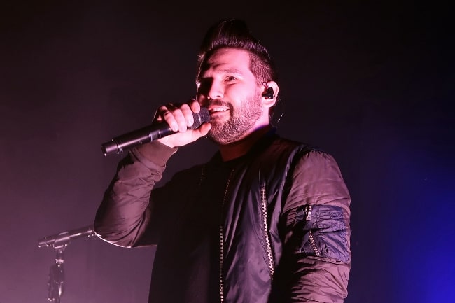 Shay Mooney as seen while performing in a concert at the New Daisy Theatre in Memphis, Shelby County, Tennessee, United States in February 2017