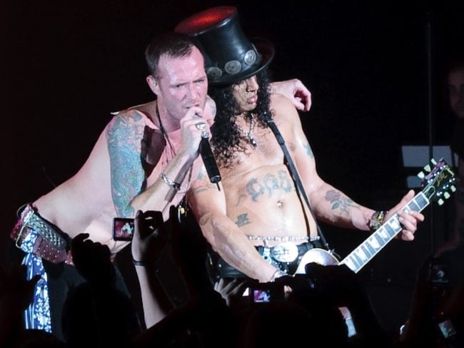 Slash (Right) and Scott Weiland of 'Velvet Revolver' as seen while performing in June 2007