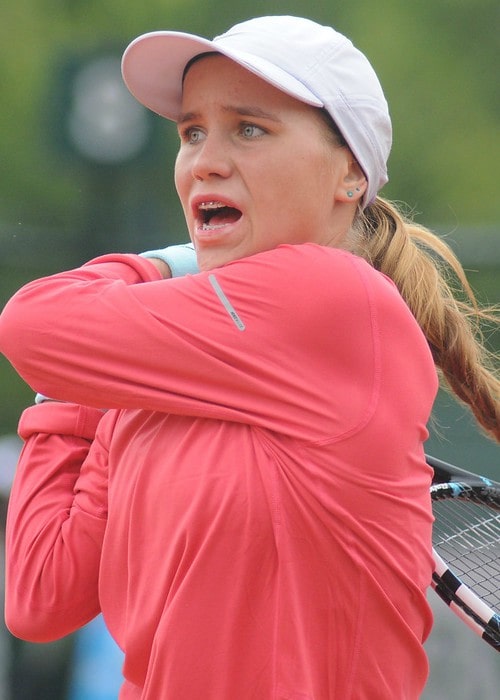 Sofia Kenin during a match as seen in June 2014